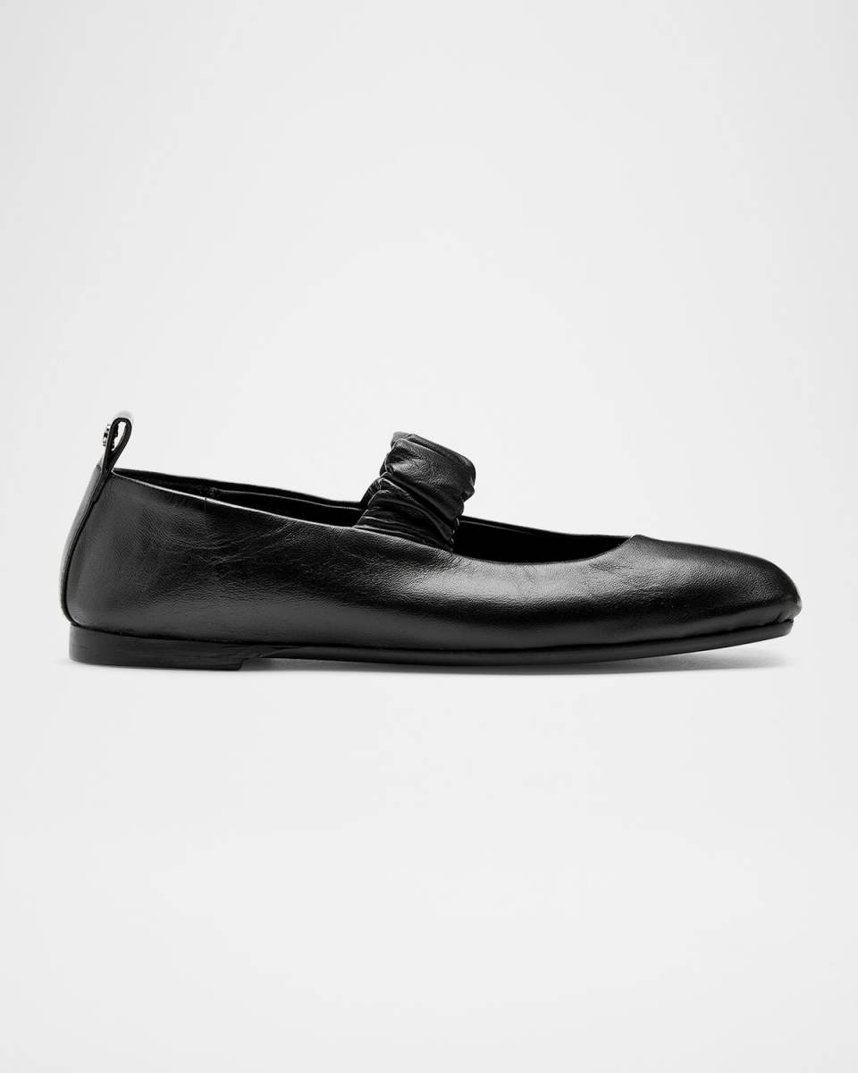 Gracie Leather Mary Jane Ballerina Flats